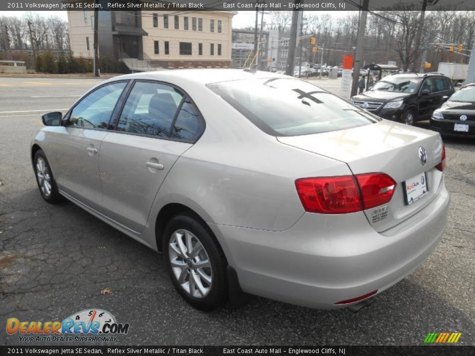 2011 Volkswagen Jetta SE Sedan Reflex Silver Metallic / Titan Black Photo #7