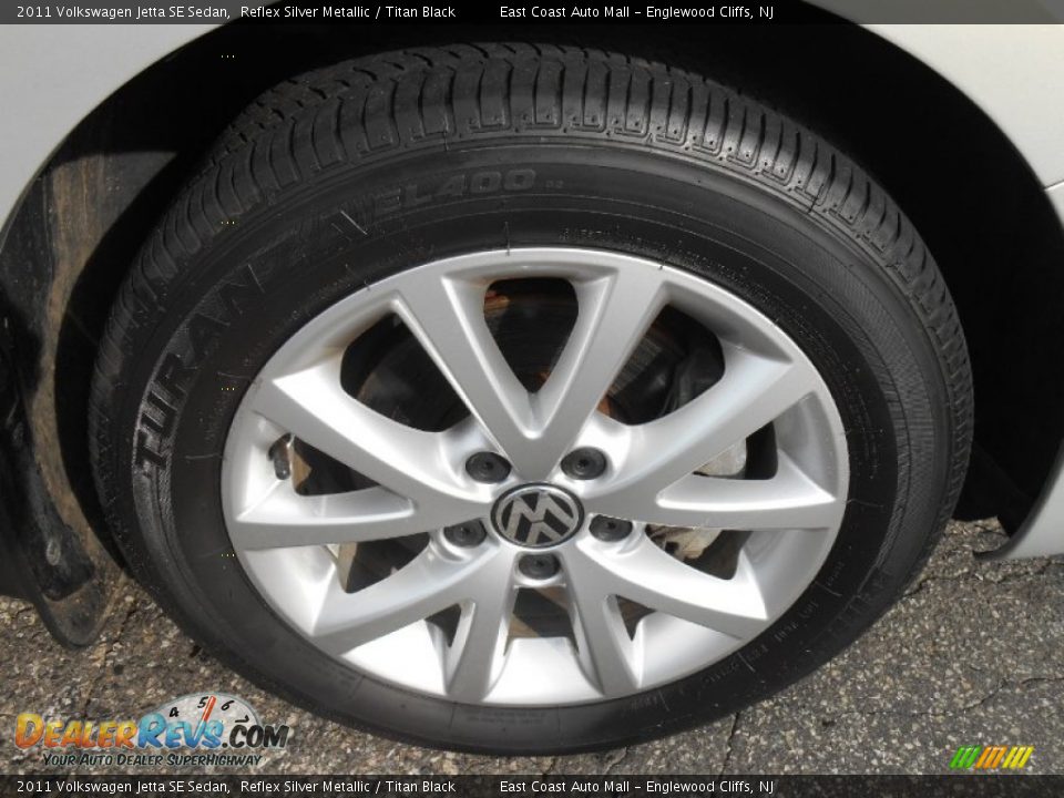 2011 Volkswagen Jetta SE Sedan Reflex Silver Metallic / Titan Black Photo #8