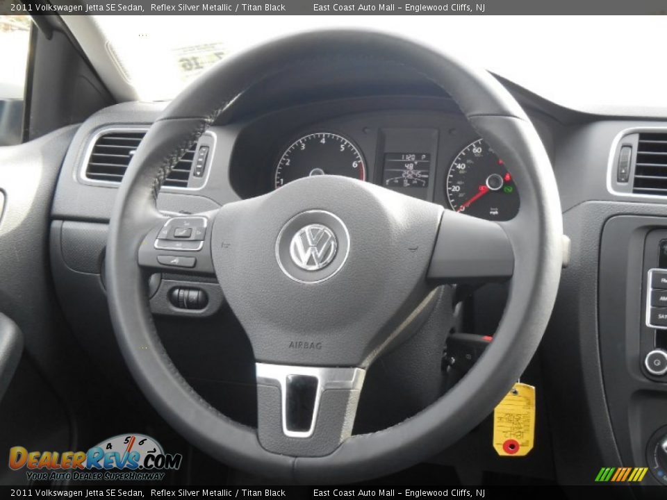 2011 Volkswagen Jetta SE Sedan Reflex Silver Metallic / Titan Black Photo #13