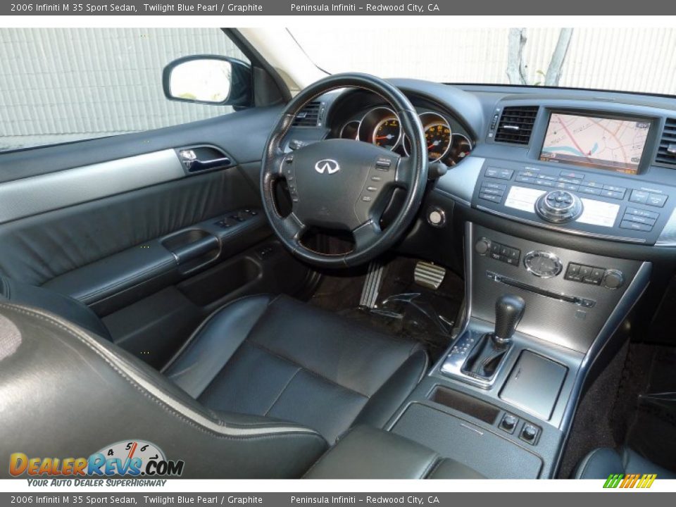 2006 Infiniti M 35 Sport Sedan Twilight Blue Pearl / Graphite Photo #2