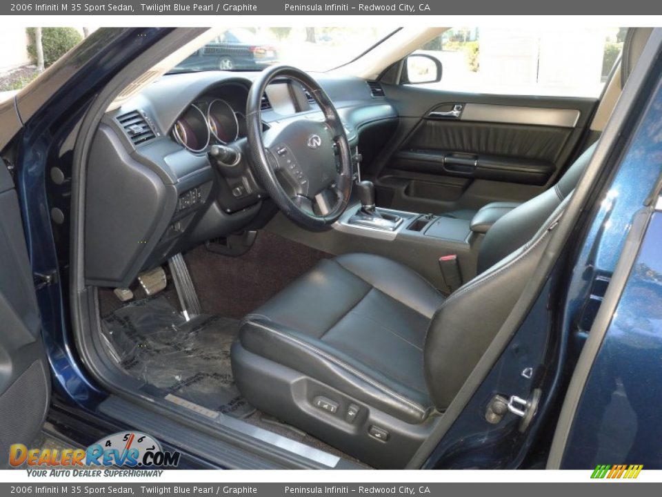 2006 Infiniti M 35 Sport Sedan Twilight Blue Pearl / Graphite Photo #9
