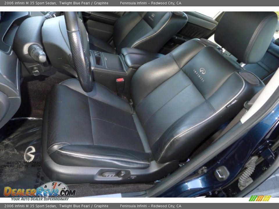 2006 Infiniti M 35 Sport Sedan Twilight Blue Pearl / Graphite Photo #13