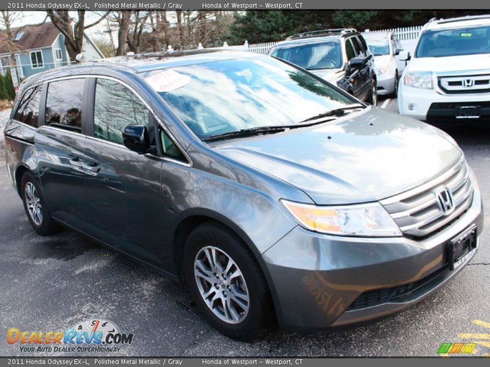 2011 Honda Odyssey EX-L Polished Metal Metallic / Gray Photo #3