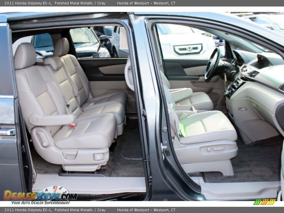 2011 Honda Odyssey EX-L Polished Metal Metallic / Gray Photo #10