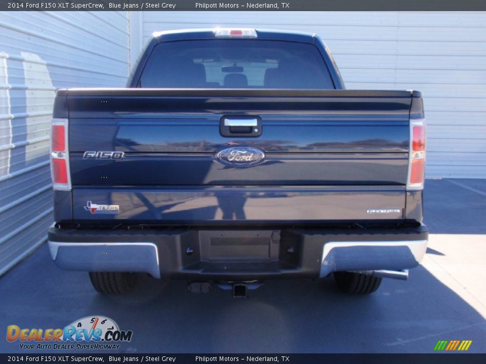 2014 Ford F150 XLT SuperCrew Blue Jeans / Steel Grey Photo #5