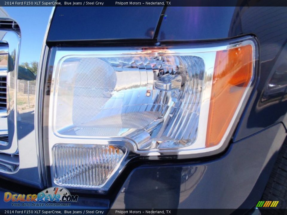2014 Ford F150 XLT SuperCrew Blue Jeans / Steel Grey Photo #9