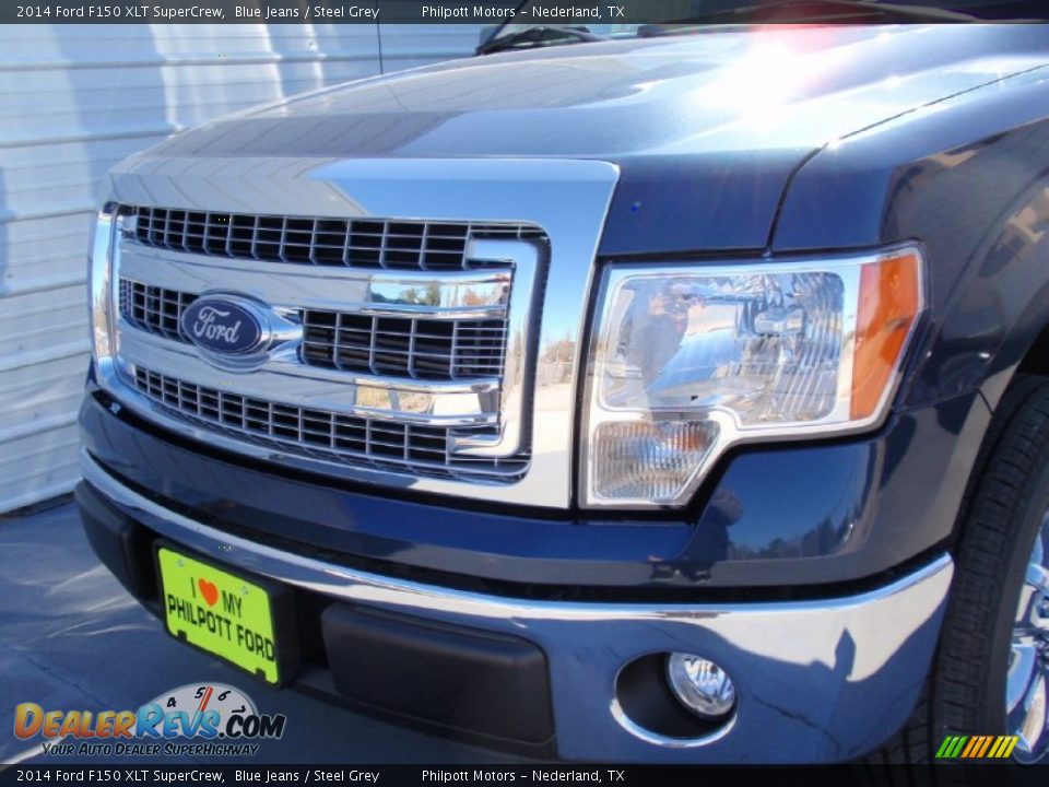 2014 Ford F150 XLT SuperCrew Blue Jeans / Steel Grey Photo #11