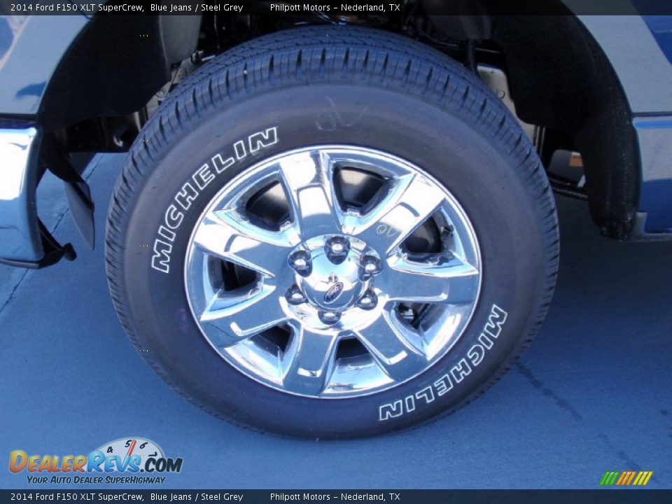 2014 Ford F150 XLT SuperCrew Blue Jeans / Steel Grey Photo #12