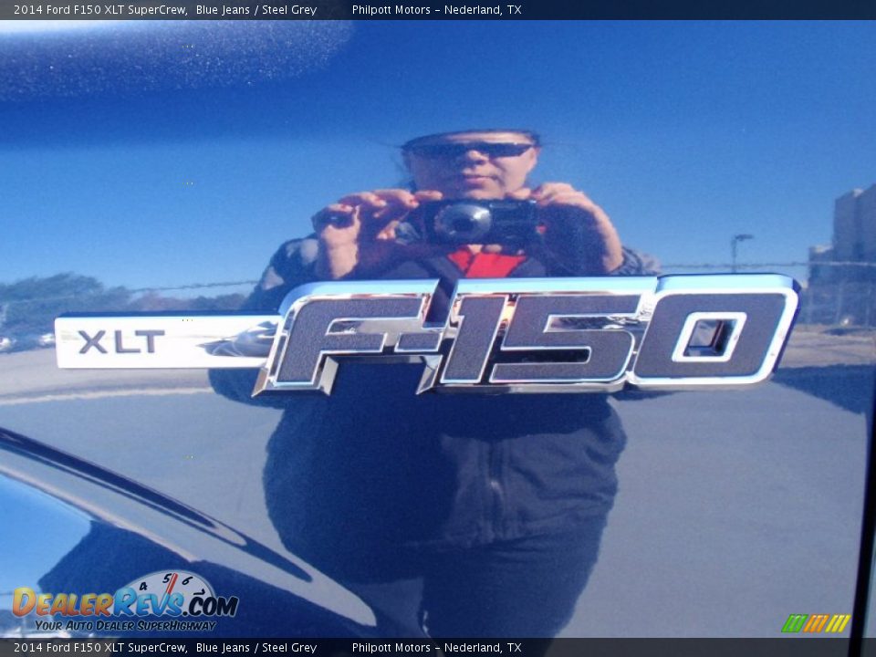 2014 Ford F150 XLT SuperCrew Blue Jeans / Steel Grey Photo #13