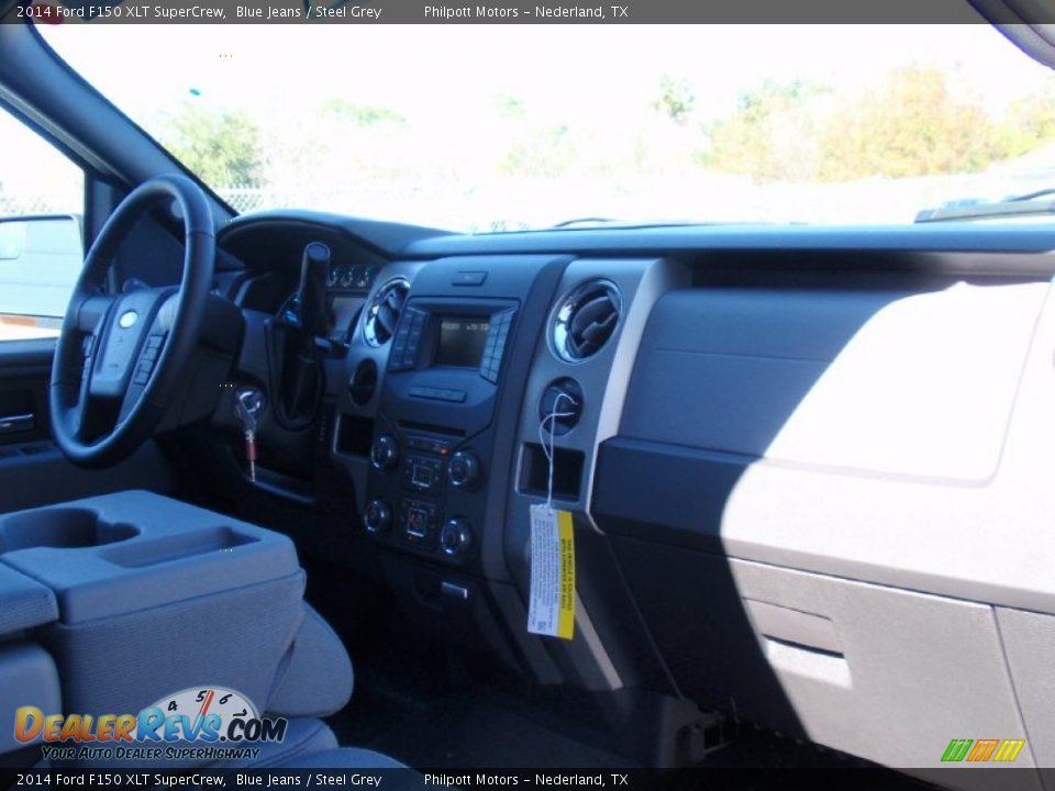2014 Ford F150 XLT SuperCrew Blue Jeans / Steel Grey Photo #23