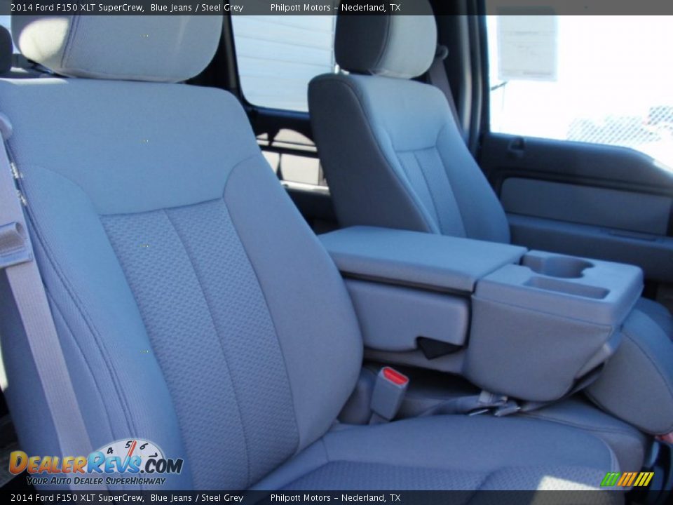 2014 Ford F150 XLT SuperCrew Blue Jeans / Steel Grey Photo #24