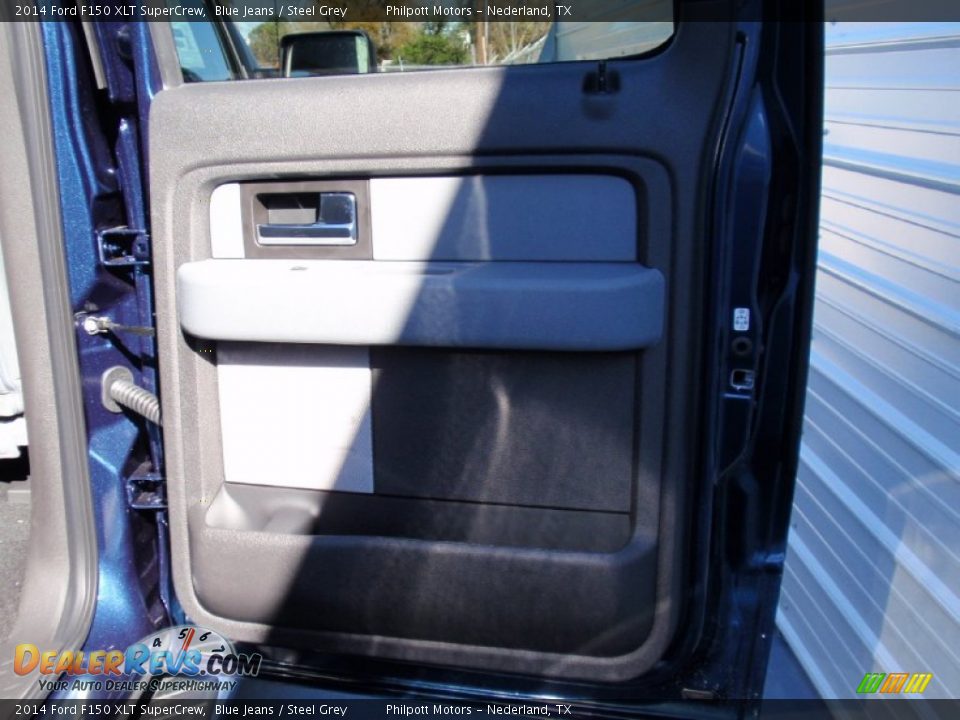 2014 Ford F150 XLT SuperCrew Blue Jeans / Steel Grey Photo #25