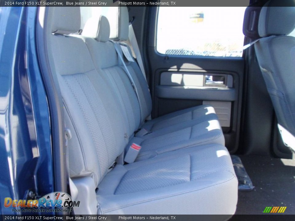 2014 Ford F150 XLT SuperCrew Blue Jeans / Steel Grey Photo #26