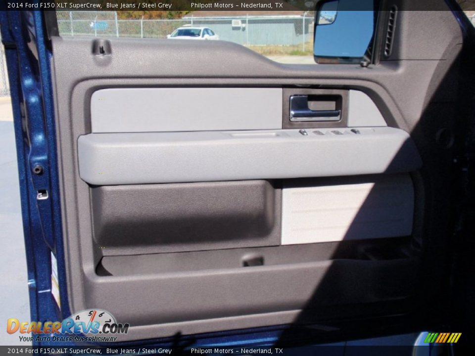 2014 Ford F150 XLT SuperCrew Blue Jeans / Steel Grey Photo #27