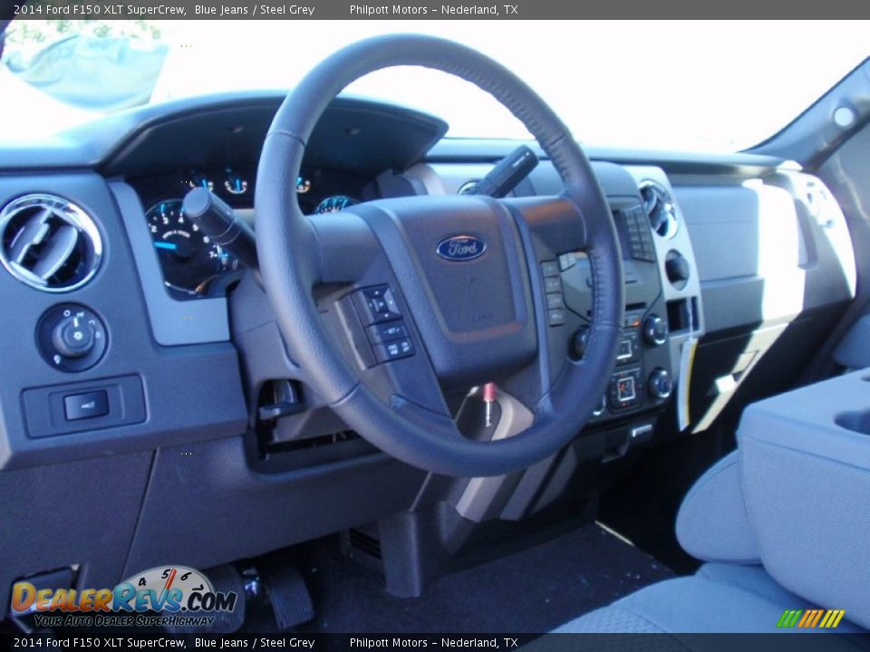 2014 Ford F150 XLT SuperCrew Blue Jeans / Steel Grey Photo #29