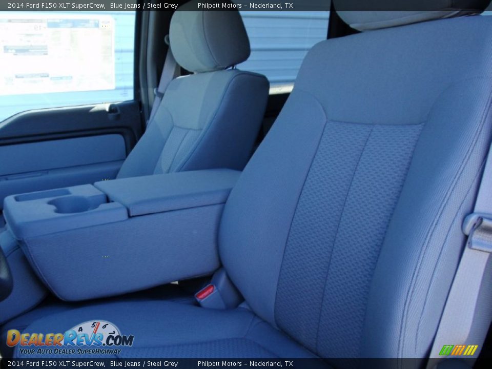 2014 Ford F150 XLT SuperCrew Blue Jeans / Steel Grey Photo #30