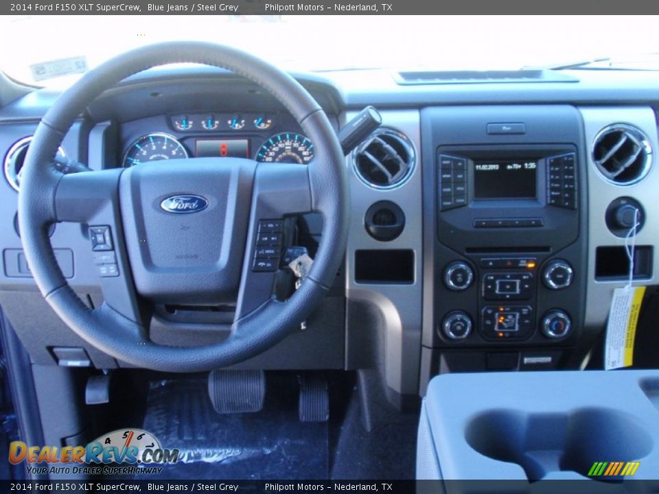 2014 Ford F150 XLT SuperCrew Blue Jeans / Steel Grey Photo #32