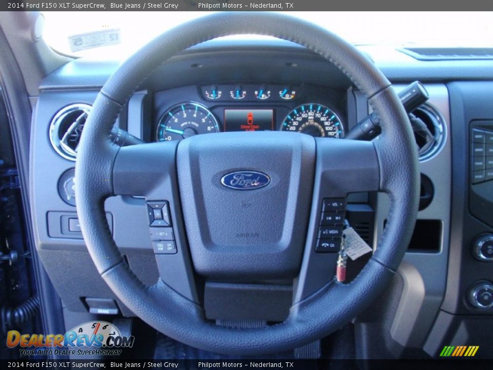 2014 Ford F150 XLT SuperCrew Blue Jeans / Steel Grey Photo #34