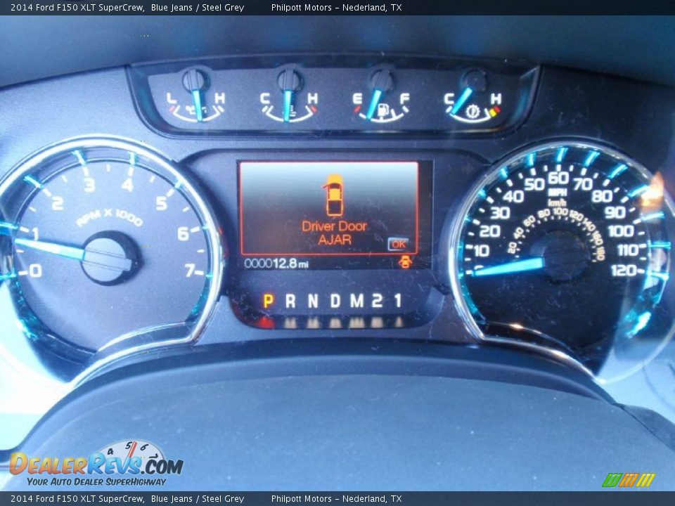 2014 Ford F150 XLT SuperCrew Blue Jeans / Steel Grey Photo #35