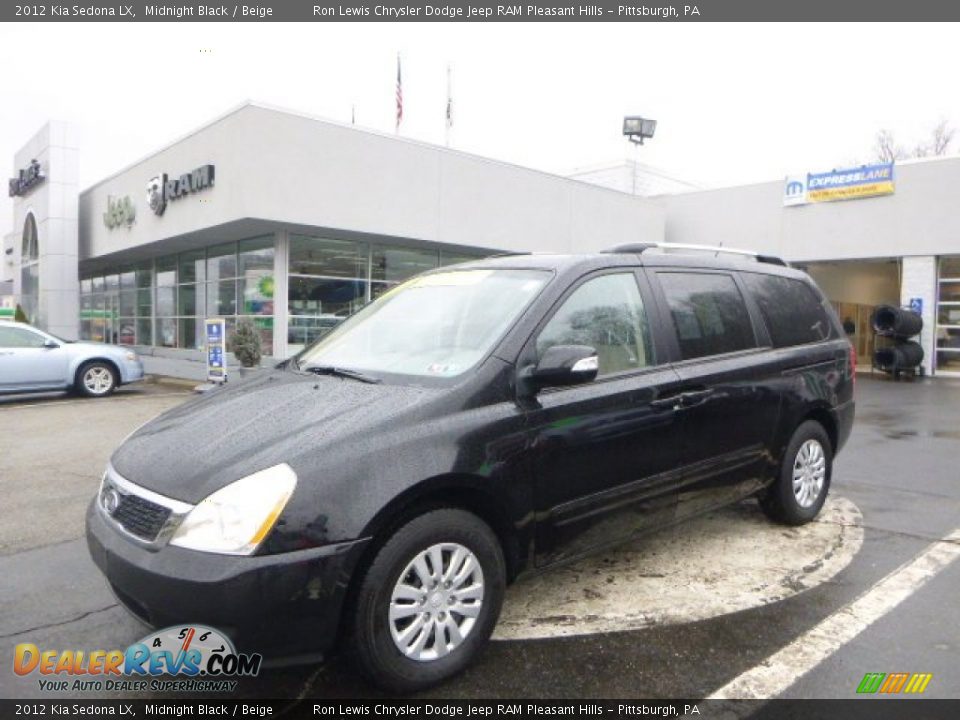 2012 Kia Sedona LX Midnight Black / Beige Photo #1