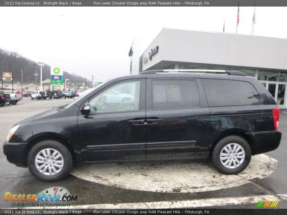 2012 Kia Sedona LX Midnight Black / Beige Photo #2
