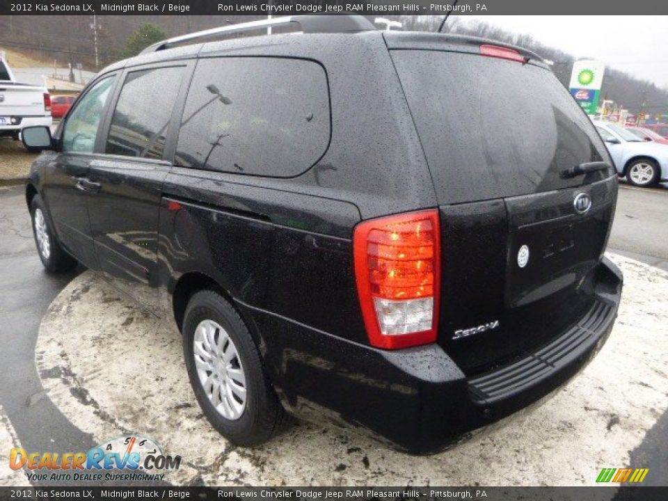 2012 Kia Sedona LX Midnight Black / Beige Photo #3