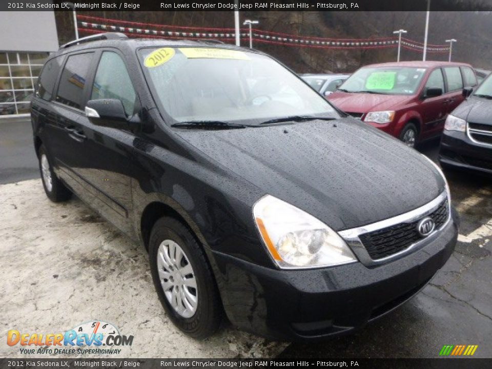 2012 Kia Sedona LX Midnight Black / Beige Photo #7