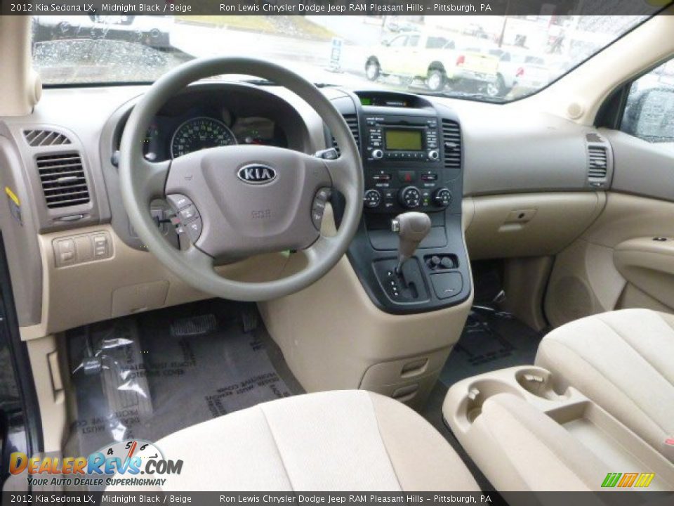 2012 Kia Sedona LX Midnight Black / Beige Photo #13