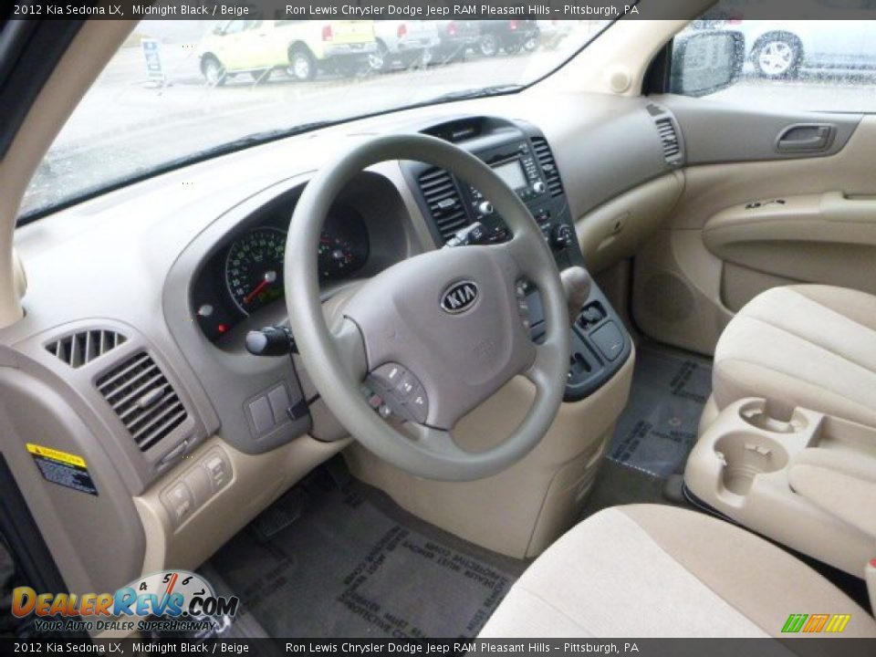 2012 Kia Sedona LX Midnight Black / Beige Photo #15