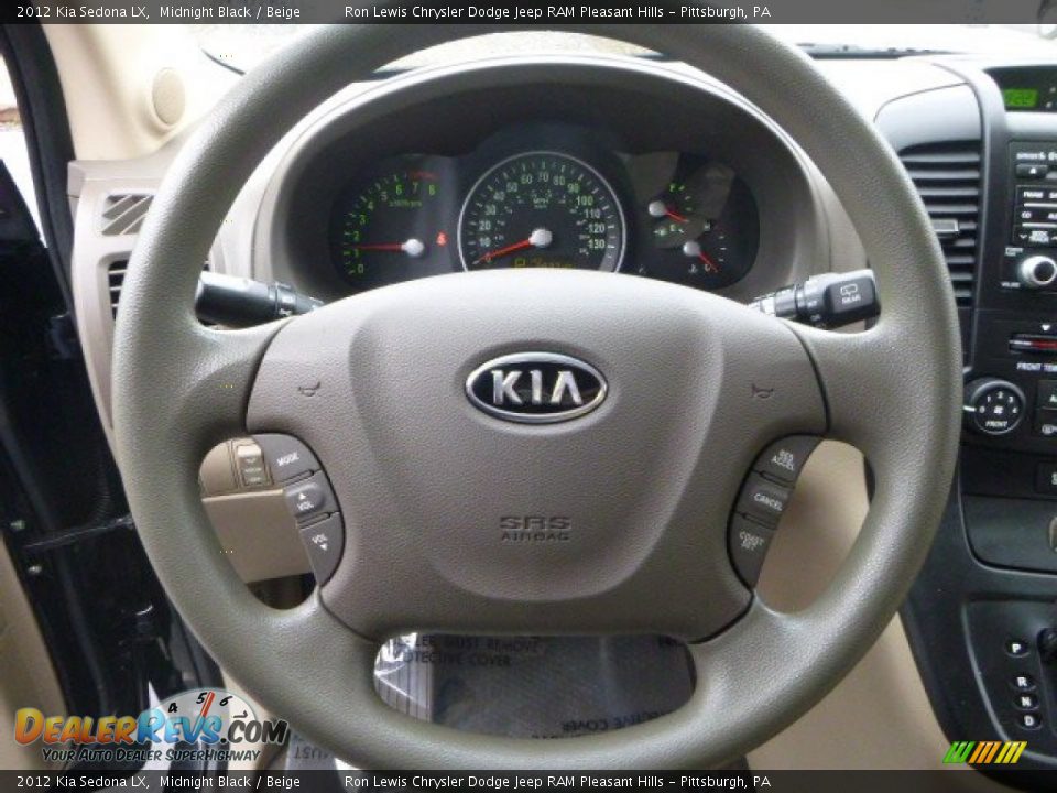 2012 Kia Sedona LX Midnight Black / Beige Photo #17
