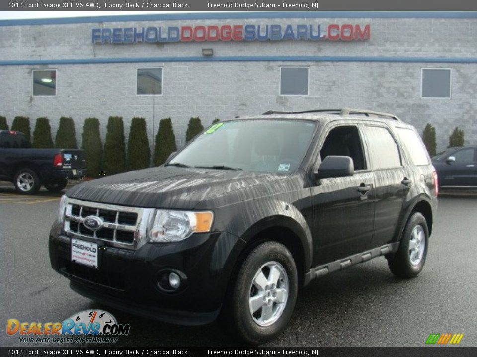 2012 Ford Escape XLT V6 4WD Ebony Black / Charcoal Black Photo #1