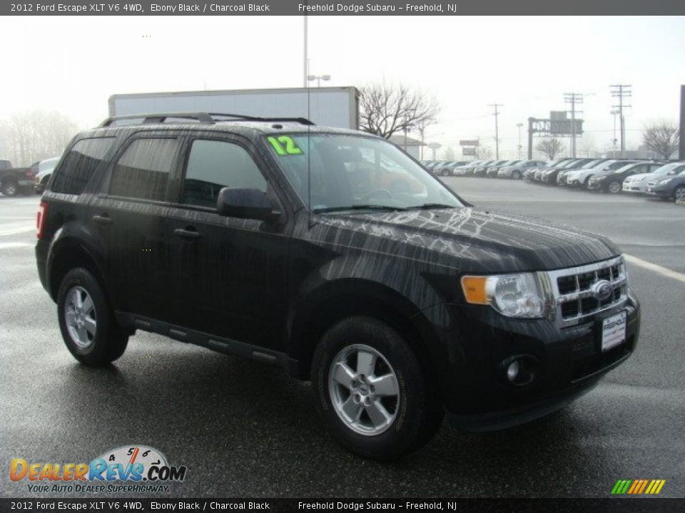 2012 Ford Escape XLT V6 4WD Ebony Black / Charcoal Black Photo #3