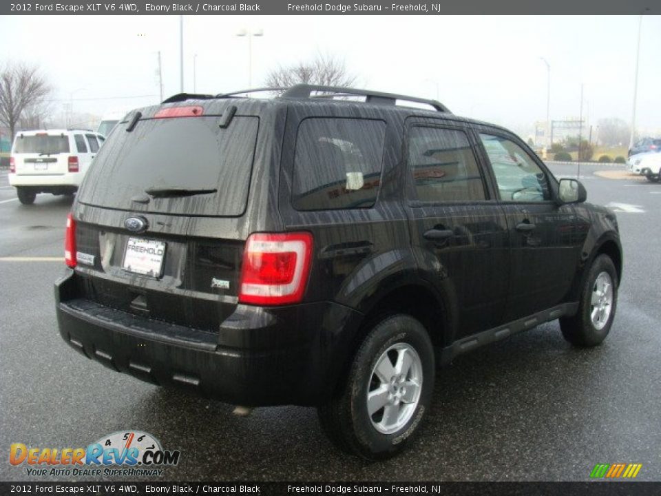 2012 Ford Escape XLT V6 4WD Ebony Black / Charcoal Black Photo #4
