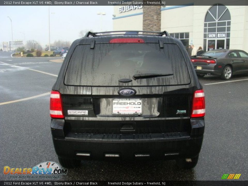2012 Ford Escape XLT V6 4WD Ebony Black / Charcoal Black Photo #5