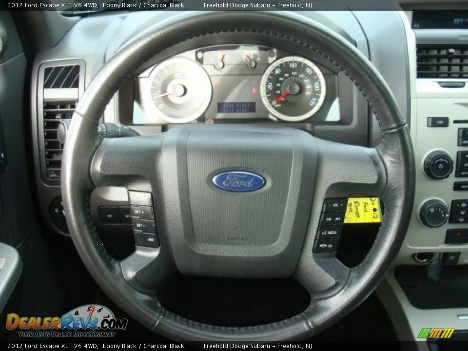 2012 Ford Escape XLT V6 4WD Ebony Black / Charcoal Black Photo #19