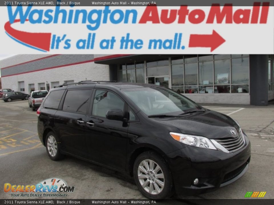2011 Toyota Sienna XLE AWD Black / Bisque Photo #1