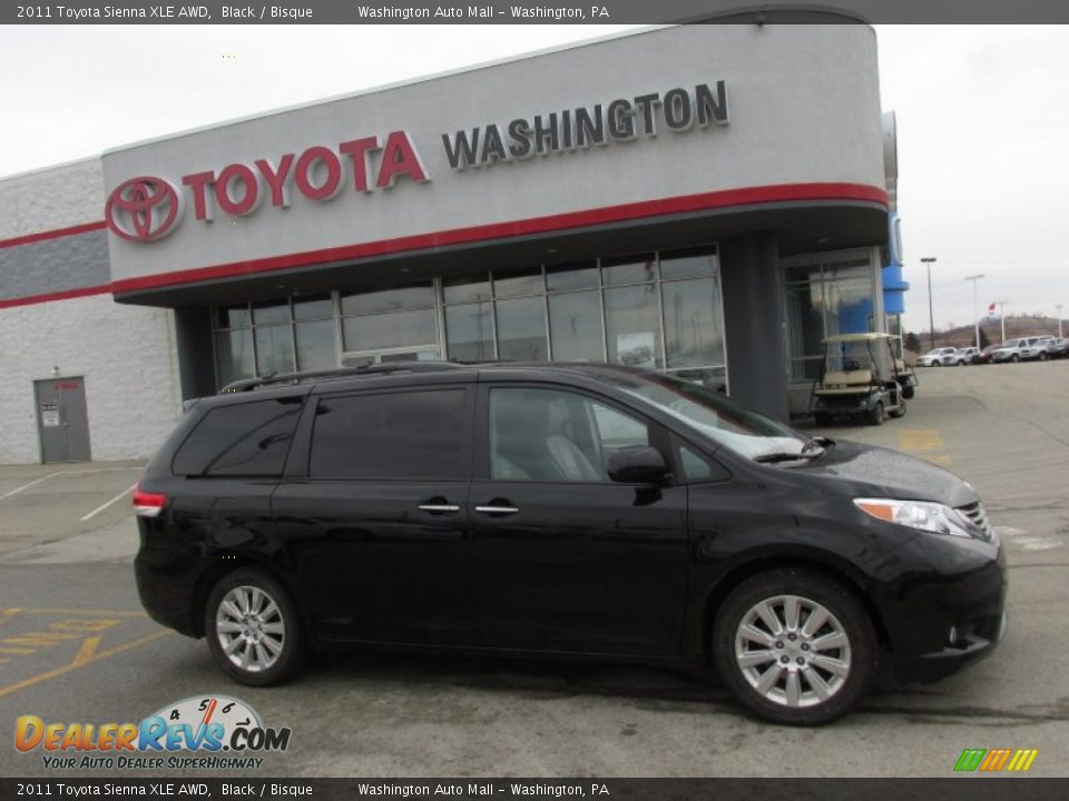 2011 Toyota Sienna XLE AWD Black / Bisque Photo #2