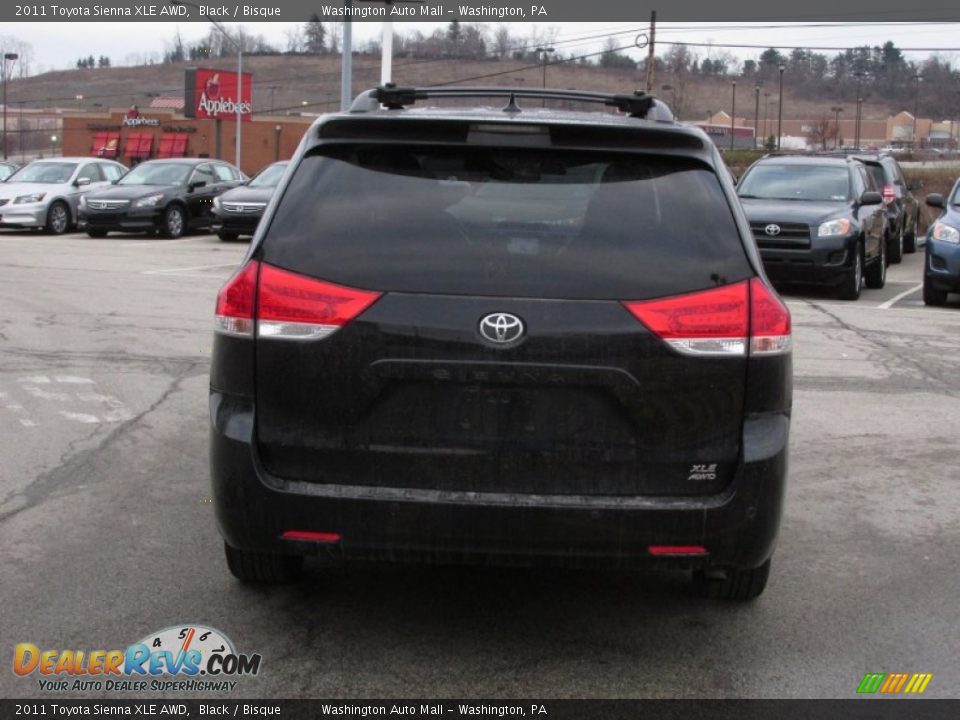 2011 Toyota Sienna XLE AWD Black / Bisque Photo #6