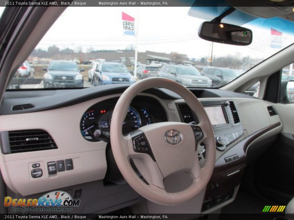 2011 Toyota Sienna XLE AWD Black / Bisque Photo #9