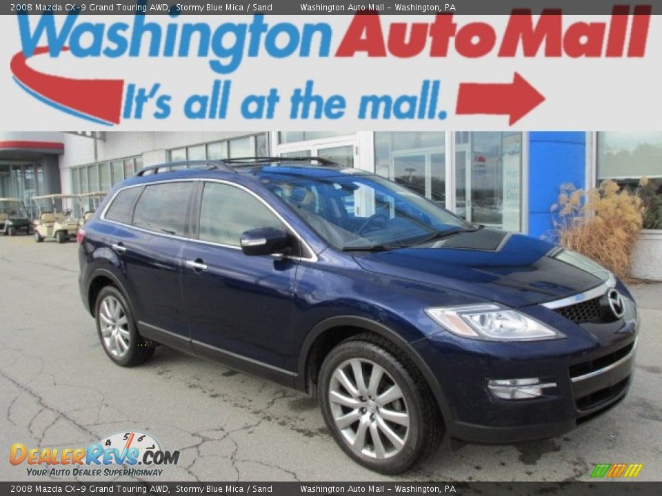 2008 Mazda CX-9 Grand Touring AWD Stormy Blue Mica / Sand Photo #1