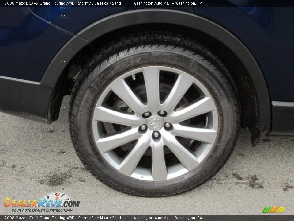 2008 Mazda CX-9 Grand Touring AWD Stormy Blue Mica / Sand Photo #3