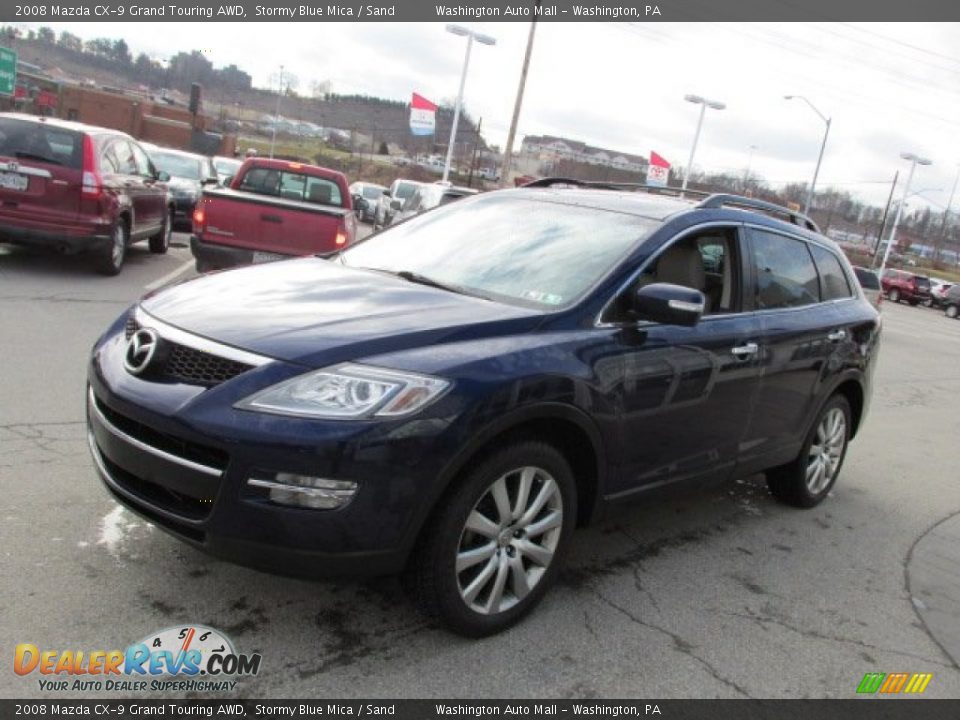 2008 Mazda CX-9 Grand Touring AWD Stormy Blue Mica / Sand Photo #6