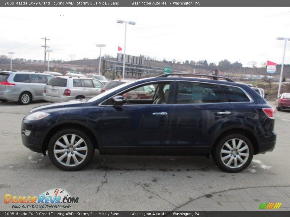 2008 Mazda CX-9 Grand Touring AWD Stormy Blue Mica / Sand Photo #7