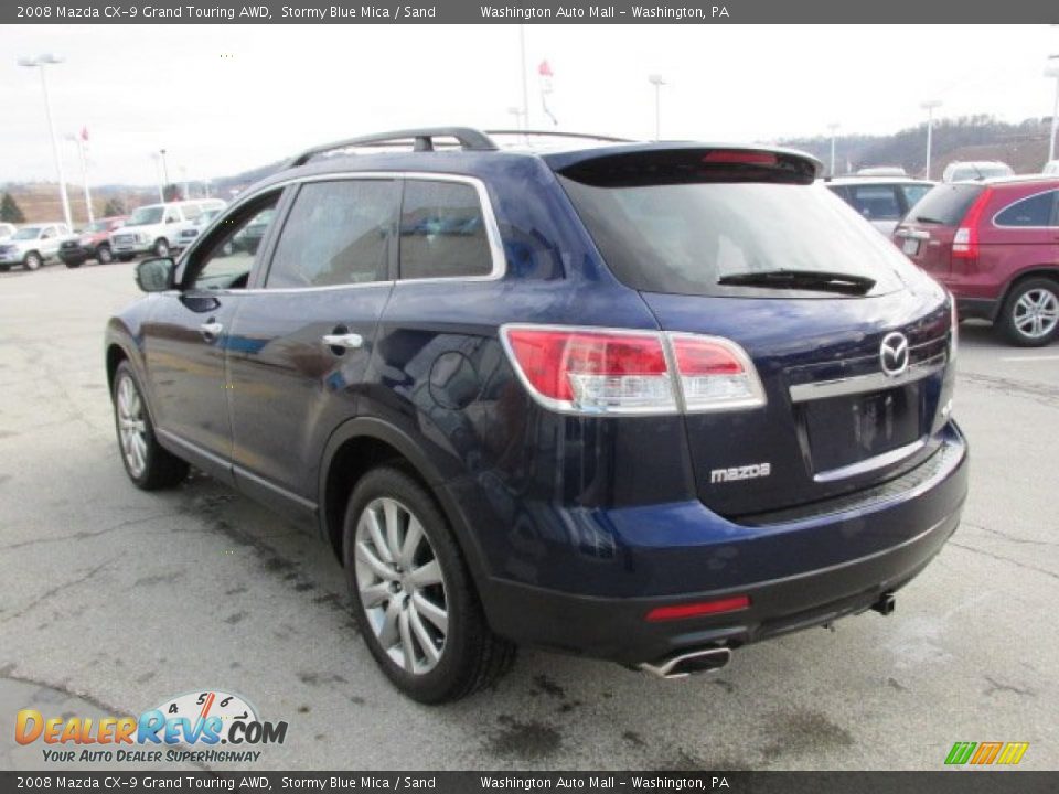 2008 Mazda CX-9 Grand Touring AWD Stormy Blue Mica / Sand Photo #8
