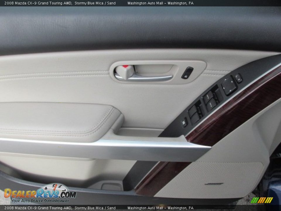 2008 Mazda CX-9 Grand Touring AWD Stormy Blue Mica / Sand Photo #11