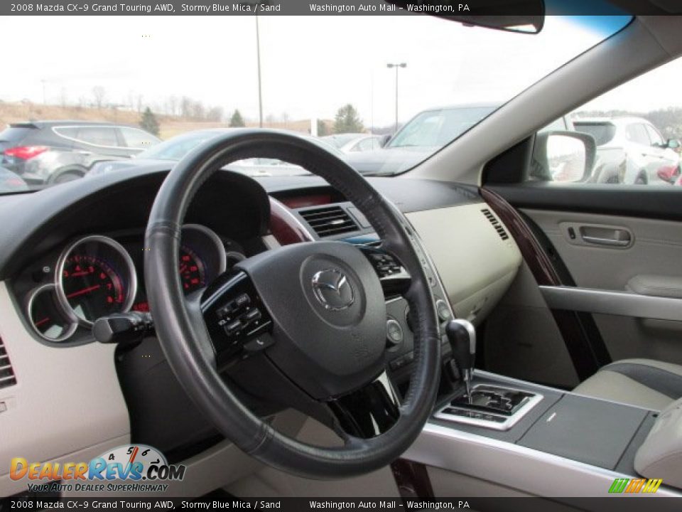 2008 Mazda CX-9 Grand Touring AWD Stormy Blue Mica / Sand Photo #12
