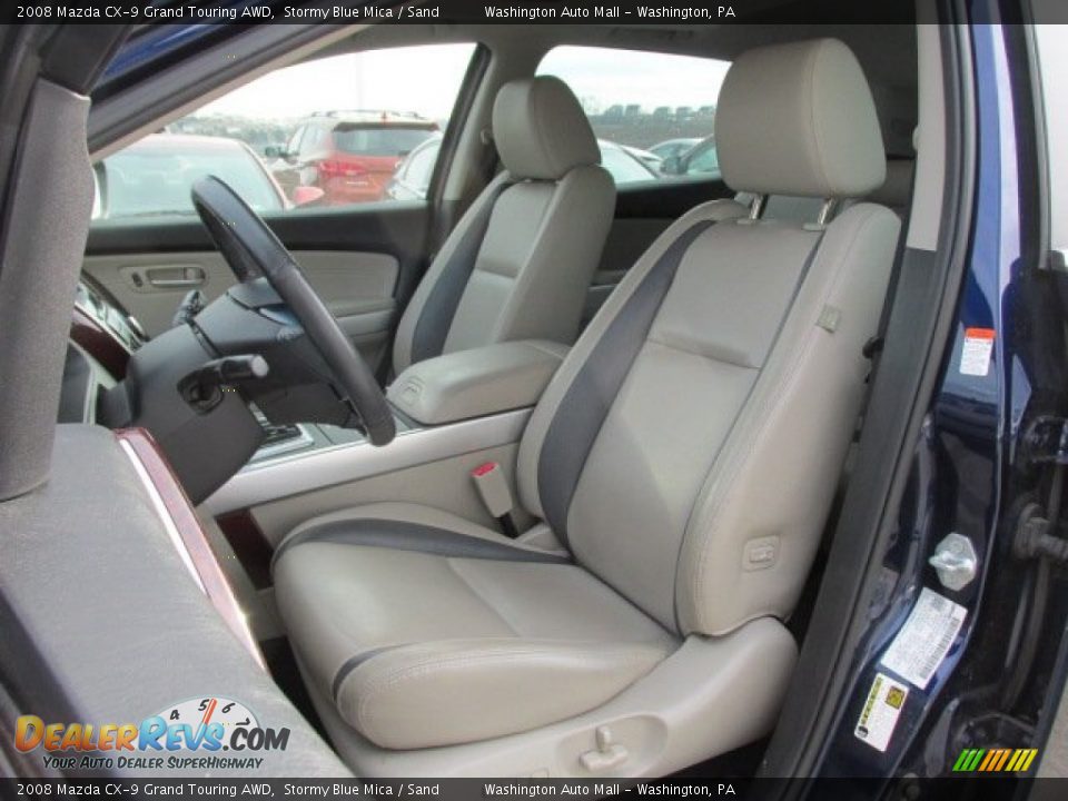 2008 Mazda CX-9 Grand Touring AWD Stormy Blue Mica / Sand Photo #13