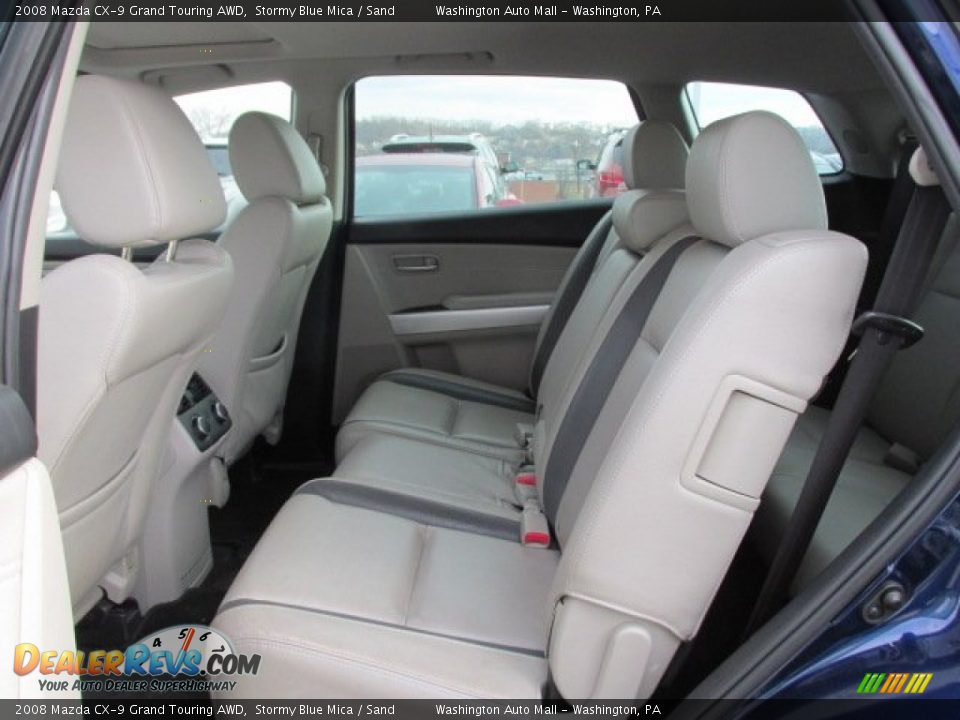 2008 Mazda CX-9 Grand Touring AWD Stormy Blue Mica / Sand Photo #16