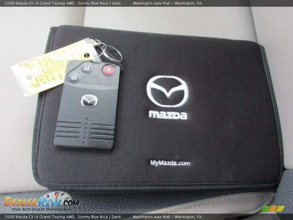 2008 Mazda CX-9 Grand Touring AWD Stormy Blue Mica / Sand Photo #18