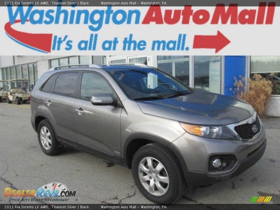 2011 Kia Sorento LX AWD Titanium Silver / Black Photo #1